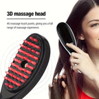 3D Electric Scalp Massage Comb with Steam Spray & LED Light Therapy